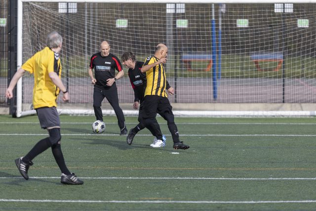 Over 50s football with Hellraisers — players in action